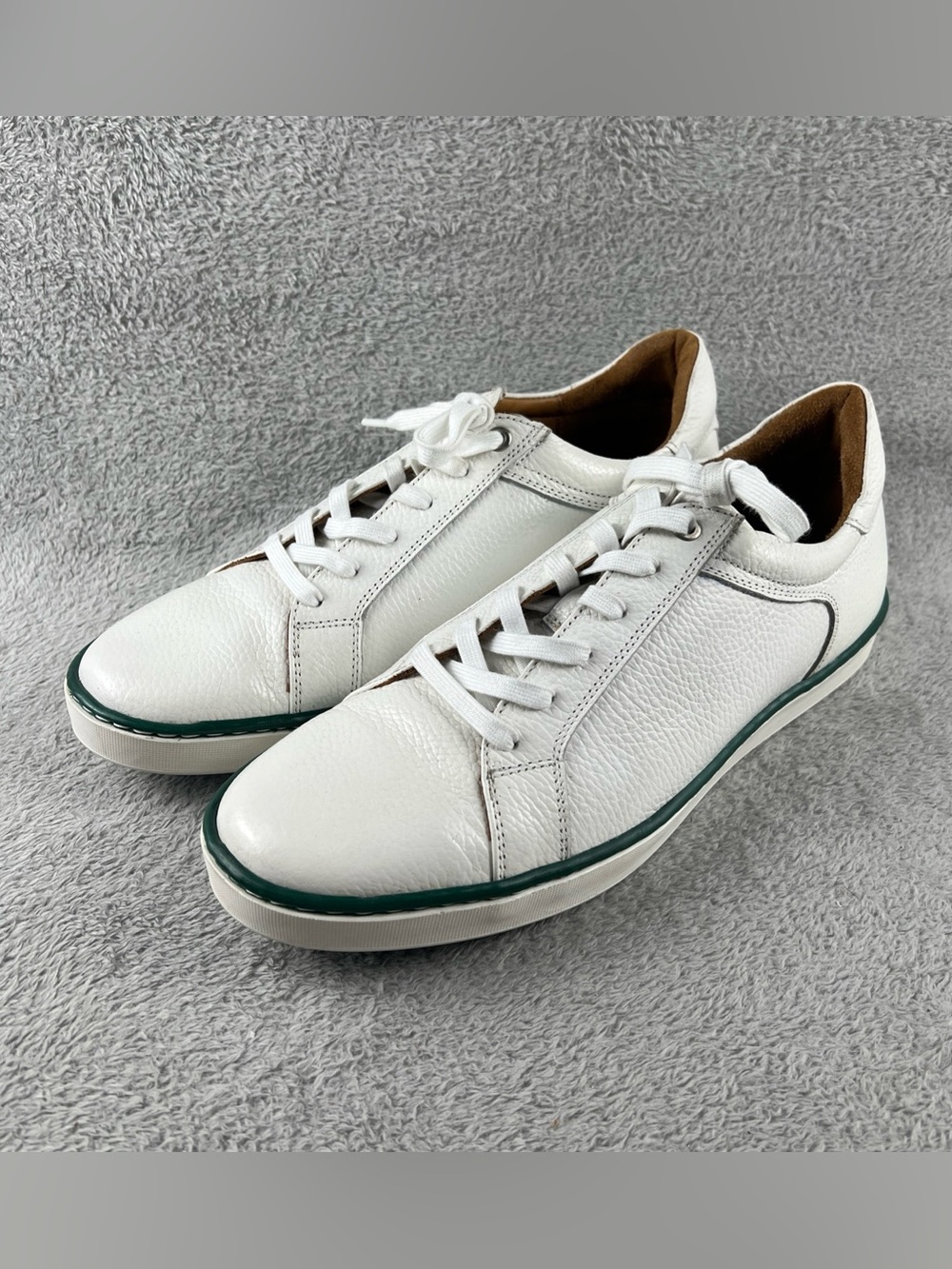 T.B. Phelps Fairway Golf Shoes Sneakers Mens Size 11 Leather White Green Preppy